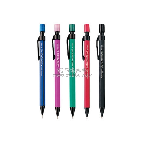 晨光M-100 六角型橡膠桿鉛筆 按制鉛筆