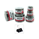 得力文具 筒裝黑色長尾票夾 規格15~51mm