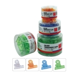 得力 筒裝透明彩色票夾 規(guī)格29/51/64mm（盒裝）