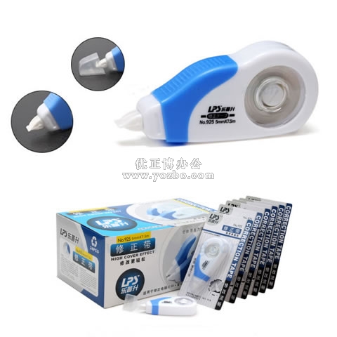 樂普升925經典藍白間7.5M修正帶