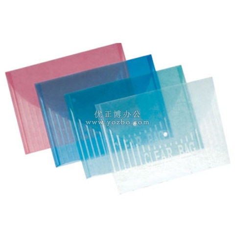 和興盛 圓蓋五色條紋鈕扣文件袋KS208 A4