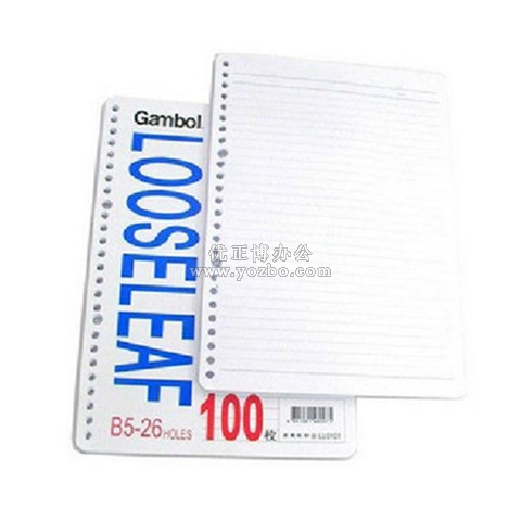 渡邊 B5活頁紙 26孔活頁芯 LL0101 100頁
