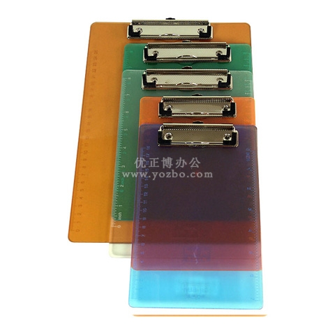 華杰 透明板夾寫字板(硬質(zhì)帶刻度）H1107B A4