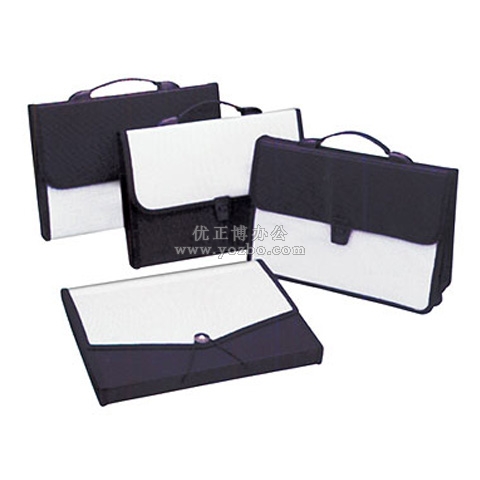 和興盛 十二層銀系雙色包邊松緊帶風琴包F4302YJ A4