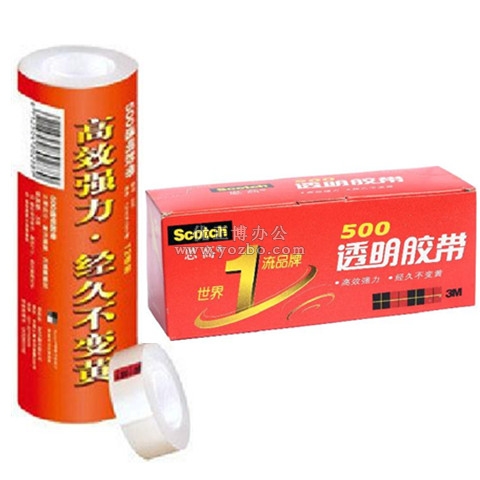 3M 思高透明膠帶500-3/4 18mm×15m 8卷筒裝