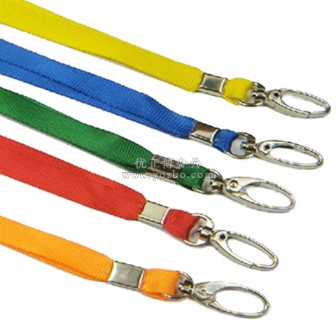 證件卡掛繩 胸卡吊牌掛繩 工作證掛繩 欖扣絲綢面證件帶