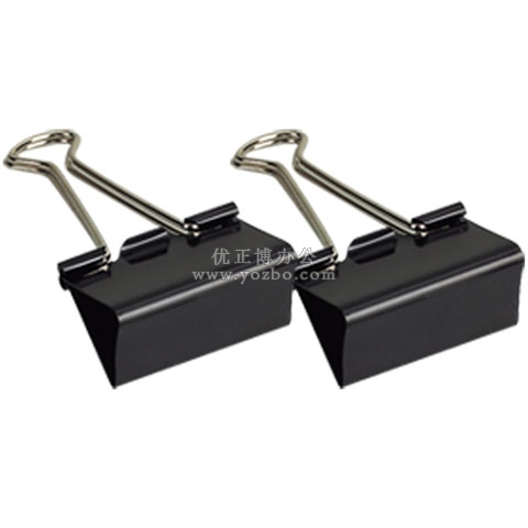 齊心B3605黑色長尾票夾 51mm 12個/紙盒