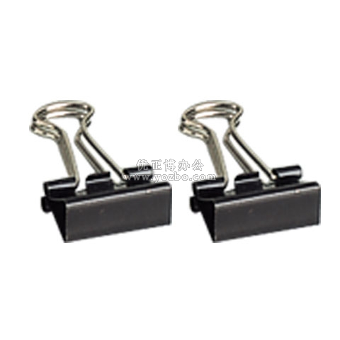 齊心B3610黑色長尾票夾 15mm 12個/紙盒