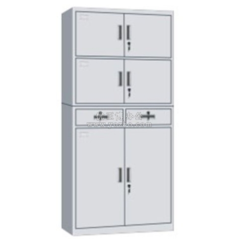 鋼制辦公資料柜 LB-W-022中二斗檔節柜 帶鎖鐵皮柜