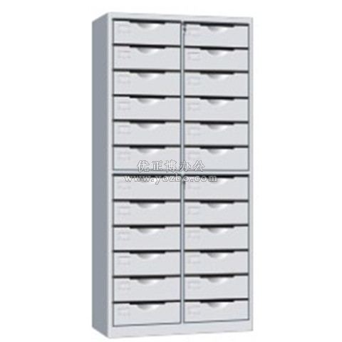 鋼制文件柜 LB-W-032二十四斗柜 帶鎖鐵皮目錄卡片柜