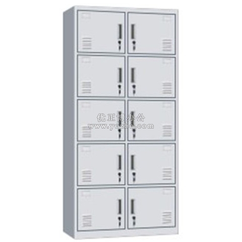 鋼制更衣柜 LB-W-040十門更衣柜 帶鎖鐵皮工衣柜