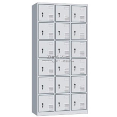 鋼制更衣柜 LB-W-042十八門更衣柜 帶鎖鐵皮工衣柜