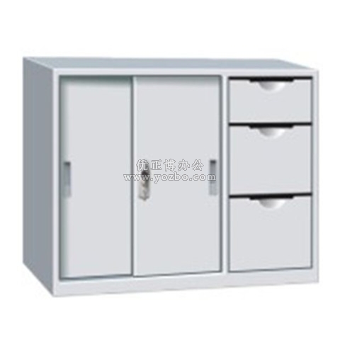 鋼制文件資料柜 LB-W-050三斗移門資料柜