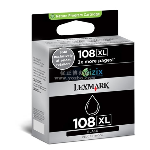 利盟 108XL大容量黑色墨盒 (14N0476A)