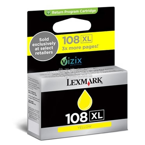 利盟 108XL大容量黃色墨盒 (14N0479A)