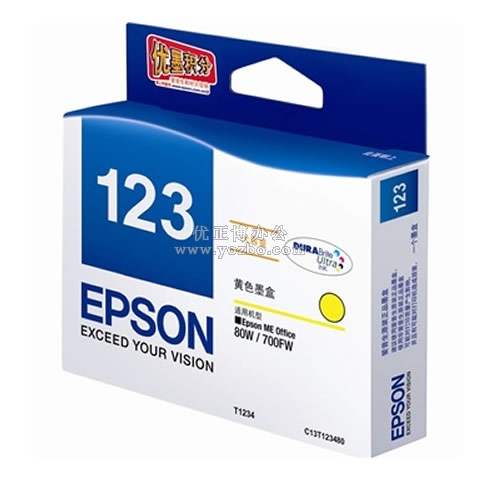 愛普生 T1234 大容量黃色墨盒 C13T123480