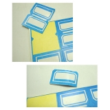 勁威 A4不干膠 對折分類標簽 