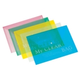 透明五色鈕扣文件袋FC209
