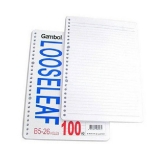 渡邊 B5活頁紙 26孔活頁芯 LL0101 100頁