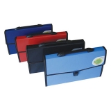 和興盛 十二層直條紋包邊手提鎖扣風琴包F4012 A4