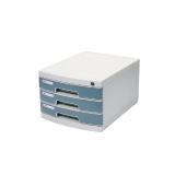 得力 8833 三層硬塑文件柜（帶鎖）