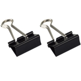 齊心B3607黑色長尾票夾 32mm 12個/紙盒