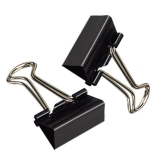 齊心B3608黑色長尾票夾 25mm 12個/紙盒