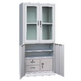 鋼制辦公文件柜 LB-W-017內(nèi)保險玻璃柜 帶鎖鐵皮柜