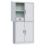 鋼制辦公資料柜 LB-W-024暗二斗通雙節 帶鎖鐵皮柜