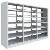 鋼制書架 LB-S-007雙柱雙面書架（三組）