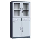 鋼制辦公文件柜 LB-W-071中二斗玻璃柜 鐵皮柜