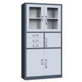 鋼制辦公文件柜 LB-W-072偏三斗玻璃柜 鐵皮柜