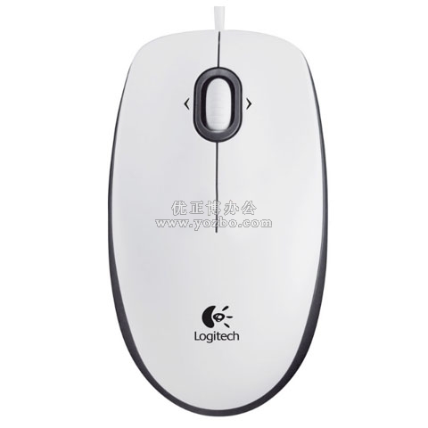 羅技（Logitech） 有線光電鼠標 M100白色