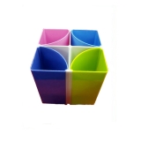 華杰H369多彩旋轉變形筆筒 