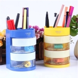 得力筆筒904四層多功能辦公筆筒