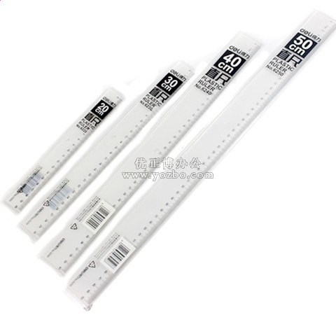 得力6260 有機(jī)玻璃直尺 超透明 60cm